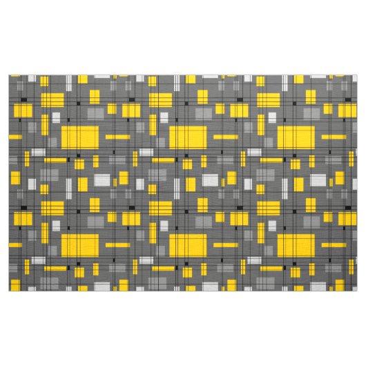 Mitte des Jahrhunderts Raster Stoff (Yard (91,4 cm))