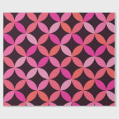 Mitte des Jahrhunderts rosa, korallen und rote Kre Geschenkpapier (Flach)