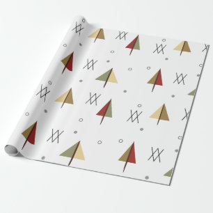 Mitte des Jahrhunderts Schnee Wald Geschenkpapier