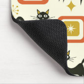 Mitte des Jahrhunderts schwarze atomare Katzen mit Mousepad (Ecke)