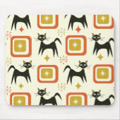 Mitte des Jahrhunderts schwarze atomare Katzen mit Mousepad (Vorne)