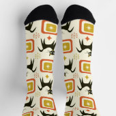 Mitte des Jahrhunderts schwarze atomare Katzen mit Socken (Oben)