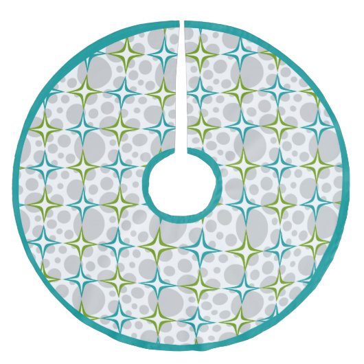 Mitte des Jahrhunderts Sparkle. Polyester Weihnachtsbaumdecke (Vorderseite)