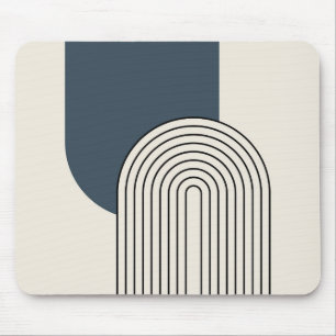 Mitte des Jahrhunderts Stil Linienkunst mit dunkel Mousepad