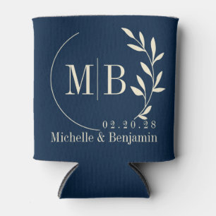 Mitte-des-Jahrhunderts Tiefsee-Blau-Blatt-Hochzeit Dosenkühler
