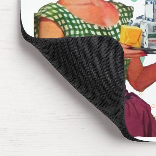 Mitte des Jahrhunderts und modern humorvoll Mousepad (Ecke)