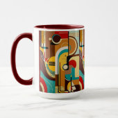 Mitte des Jahrhunderts Vibes | Gelb- und Brauntöne Tasse (Links)