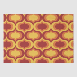 Mitte des Jahrhunderts Vintage Orange Gelb Rot Oge Seidenpapier