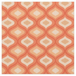 Mitte des Jahrhunderts Vintage Orange und Beige Og Stoff