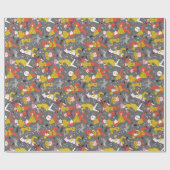 Mitte- des Jahrhundertsart-Blaskapelle auf Grau Geschenkpapier (Flach)