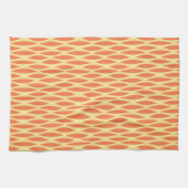 Mitte- des Jahrhundertsband-Druck - Orange und Küchentuch (Horizontal)