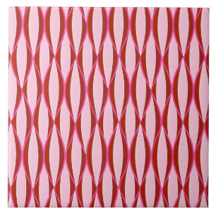 Mitte- des Jahrhundertsband-Druck - Rosa und Fliese