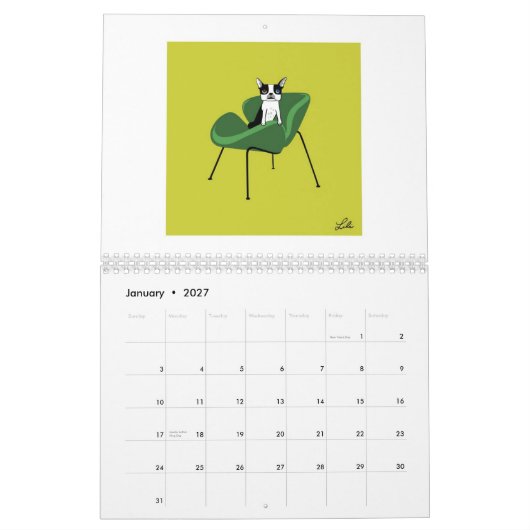 Mitte- des JahrhundertsBoogie-Kalender *reprinted* Kalender (Jan 2027)