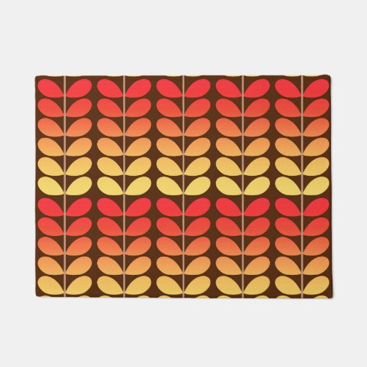 Mitte- des Jahrhundertsdänisches Blätter, Brown, Fußmatte (Vorderseite)