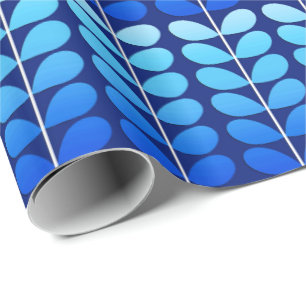 Mitte- des Jahrhundertsdänisches Blätter-, Geschenkpapier