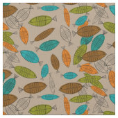 Mitte- des Jahrhundertsfisch-Kunst Stoff (Nahaufnahme)