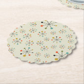 Mitte- des Jahrhundertsinspiriertes atomarmuster Untersetzer (angewinkelt)