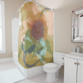 Mitte- des Jahrhundertsmit Blumenabstraktes Duschvorhang (Beispiel)