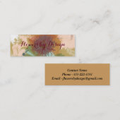 Mitte- des Jahrhundertsmit Blumenabstraktes Mini Visitenkarte (Vorne/Hinten)