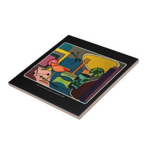 Mitte- des JahrhundertsMod-abstrakte Cocktails, Fliese