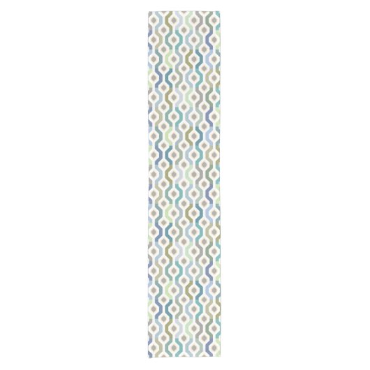 Mitte- des JahrhundertsMod-geometrische Kurzer Tischläufer (Vorderseite)