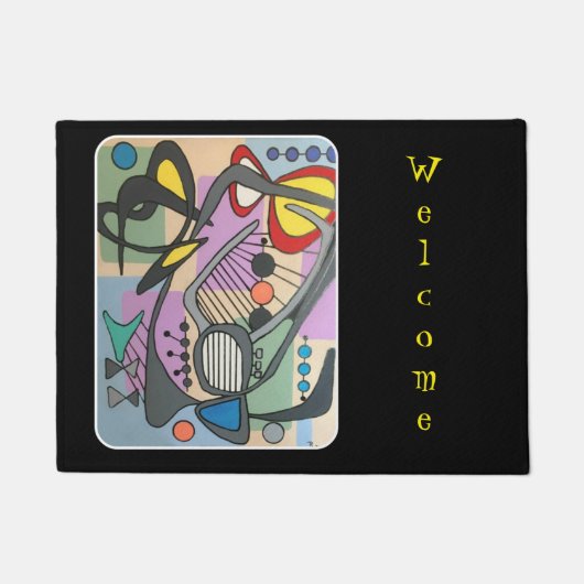 "Mitte- des JahrhundertsMod-Spinnen-Lied" Malerei Fußmatte (Vorderseite)
