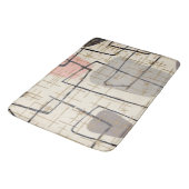 Mitte- des Jahrhundertsmoderne abstrakte Badematte (Schrägansicht)