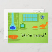 Mitte- des Jahrhundertsmoderne Adressenänderung Ankündigungspostkarte (Vorne/Hinten)