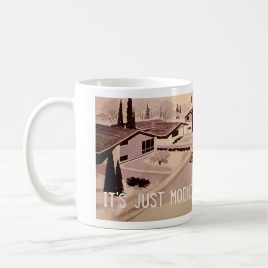 Mitte- des Jahrhundertsmoderne Architektur Kaffeetasse (Links)