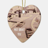 Mitte- des Jahrhundertsmoderne Architektur - Modly Keramikornament (Links)