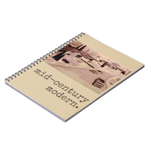 Mitte- des Jahrhundertsmoderne Architektur Notizblock (Linke Seite)