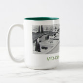 Mitte- des Jahrhundertsmoderne Architektur-Tasse Zweifarbige Tasse (Links)