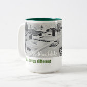 Mitte- des Jahrhundertsmoderne Architektur-Tasse Zweifarbige Tasse (Vorderseite Links)