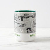 Mitte- des Jahrhundertsmoderne Architektur-Tasse Zweifarbige Tasse (Mittel)