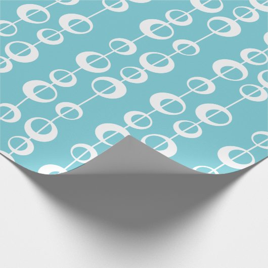 Mitte- des Jahrhundertsmoderne Art-offene Blasen Geschenkpapier (Ecke)