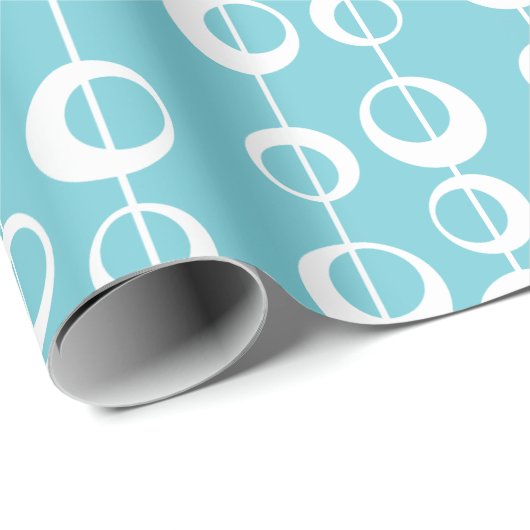 Mitte- des Jahrhundertsmoderne Art-offene Blasen Geschenkpapier (Rolleneckpunkt)