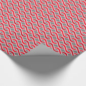 Mitte- des Jahrhundertsmoderne Bänder, rot und Geschenkpapier (Ecke)