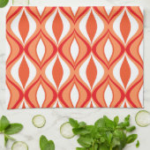 Mitte- des Jahrhundertsmoderne Diamanten, Orange Handtuch (Gefaltet)