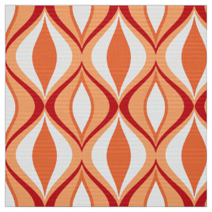 Mitte- des Jahrhundertsmoderne Diamanten, Orange Stoff