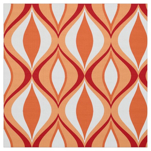 Mitte- des Jahrhundertsmoderne Diamanten, Orange Stoff (Muster)