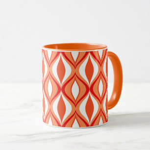 Mitte- des Jahrhundertsmoderne Diamanten, Orange Tasse