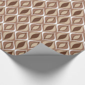 Mitte- des Jahrhundertsmoderne Diamanten, Taupe Geschenkpapier (Ecke)