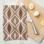 Mitte- des Jahrhundertsmoderne Diamanten, Taupe Handtuch (Viertel Falte)