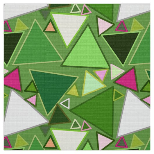 Mitte- des Jahrhundertsmoderne Dreiecke, Limones Stoff (Muster)