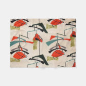 Mitte- des Jahrhundertsmoderne Fleecedecke (Vorderseite (Horizontal))