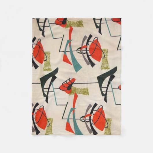 Mitte- des Jahrhundertsmoderne Fleecedecke (Vorderseite)