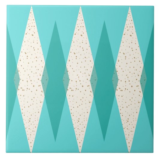 Mitte- des Jahrhundertsmoderne Fliese (Vorderseite)