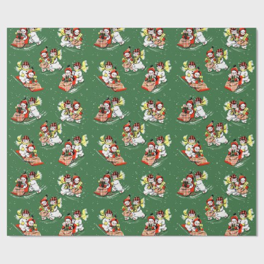 Mitte- des Jahrhundertsmoderne Geschenkpapier (Flach)