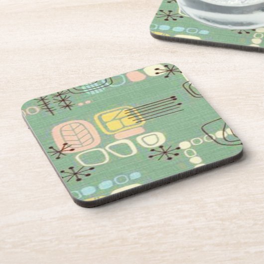 Mitte- des Jahrhundertsmoderne grafischer Untersetzer (Linke Seite)