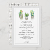 Mitte des Jahrhundertsmoderne karierte Einladung (Vorne/Hinten)